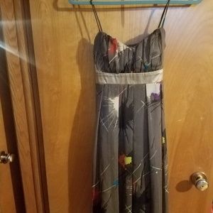 Modcloth paint splatter midi dress m